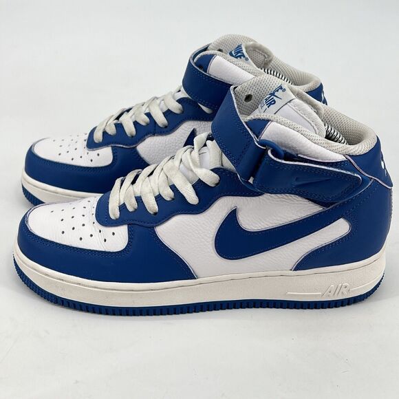 Nike WMNS Air Force 1 ‘07 Mid Military Blue White Purple Women's 9 DX3721 100 - Picture 5 of 15